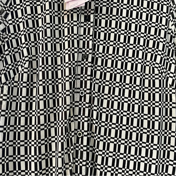 Whistles Link Check Mesh Shirt Dress Black/Multi NWT size 16 - Picture 5 of 15